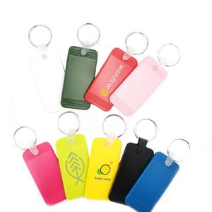 On Sale Bulk Cheap Fashion Customized Logo <b>Square</b> Plastic Keychain Connector Uv Printing Keychain <b>Key</b> Tag for Gift - Product Image 1