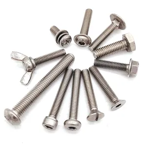 Factory price A307 Hex head pan head T bolts screw stainless steel bolts and nuts screws and nuts