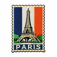 Patch brodé Tour Eiffel Paris, souvenir de voyage pour les amateurs de voyages, France, pour chapeau, sac à dos, veste, chemise