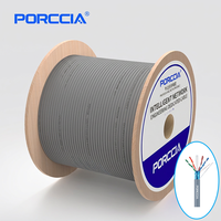 Cable de Red LAN FTP Cat6 de Fábrica OEM, Caja de 305m, Cobre Sólido, 4 Pares, Blindado con Lámina, 550MHz, Cable Ethernet al por Mayor en Rollo