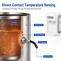 Capteur de température GAIMC NTC pour distributeur d'eau avec borne annulaire et câble noir pour le contrôle de chauffage de surface des réservoirs chauds OEM