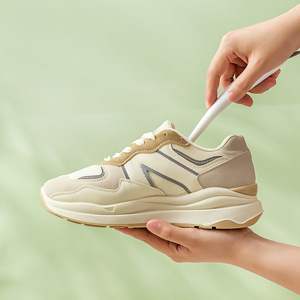Shoe <b>Brush</b> Set White Nylon Bristles Dual Size For Shoes Clothes Cleaning Household Use - Product Image 2
