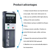 Système de stationnement LPR, distributeur de tickets de stationnement avec bouton de ticket vert, lecteur de cartes RFID et bouton d'appel d'urgence