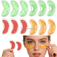 Patchs de gel oculaires personnalisés réutilisables chaud/froid pour thérapie de beauté, compresse de glace à motif de fruits, coussinets de gel rafraîchissants pour massage des yeux