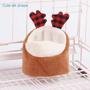 ABLAZEZAI 면 경량 햄스터 침대 미니 소형 동물 부드럽고 따뜻한 손세탁 가능 둥지 소파 침대 쥐 케이지 액세서리 (브라운) - Product Image 6