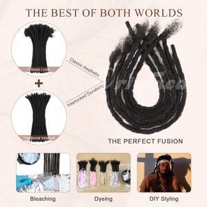 Extensions de dreadlocks en cheveux humains brésiliens Remy, douces et flexibles, de qualité supérieure, compatibles avec toutes les couleurs, 8 à 20 pouces - Product Image 3