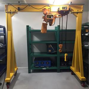 Grue à portique mobile électrique de 10 tonnes avec une portée de 16 m et une hauteur de levage de 5 m |   Chariot de levage à cadre en A avec roues - Product Image 2