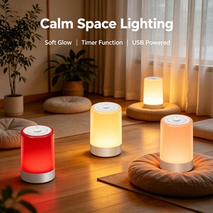 Red Warm White Usb Calm Space Lighting Therapy Night Light ABS Portable Lamp for Nursery Kids Baby Home Bedroom - Product Image 1
