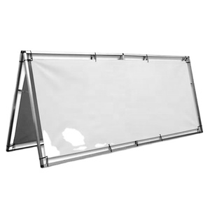 Aluminum Outdoor Double Display Stand Portable Lightweight Advertising Portable Retractable a <b>Frame</b> Banner - Product Image 1