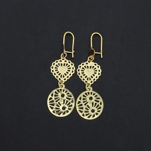 Prix de gros JXX Boucles d'oreilles massives plaquées or style classique, bijoux tendance pendantes pour femmes - Product Image 5