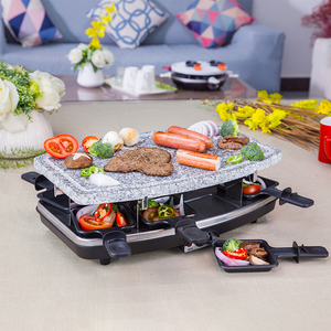 Machine à <span class=keywords><strong>raclette</strong></span> électrique avec surface de cuisson en acier antiadhésif, outil pour dîner et barbecue en intérieur - Product Image 2