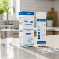 Kits de test d'eau H2O2 à lecture visuelle, opération simple, 0-100 mg/L, bandelettes de test d'eau H2O2 pour la détection des désinfectants dans l'eau, 50 bandelettes