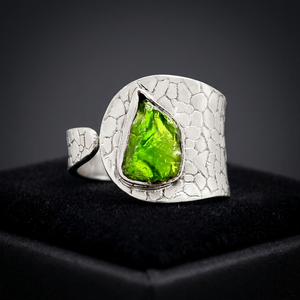 Bague unisexe en argent sterling 925 faite à la main avec émeraude naturelle verte personnalisée, best-seller, pour femme, fête, mariage, fiançailles - Product Image 2