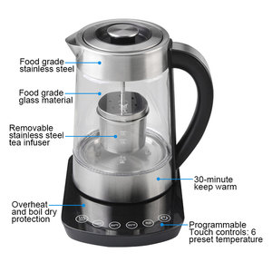 Electric <strong>Kettle</strong> Temperature Control Tea <strong>Kettle</strong> Water <strong>Kettle</strong> with Infuser Capacity Glass Smart Glass <strong>Digital</strong> New 12846C 1.5L 1500 - Product Image 6