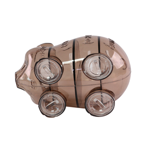 Tirelire transparente en plastique PS, cadeau promotionnel, tirelire en forme de pièce - Product Image 5