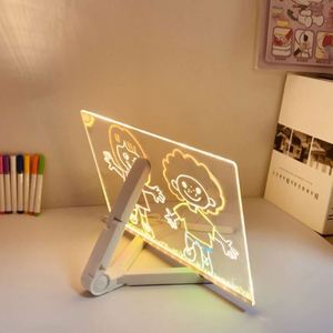 12 英寸 LED 记事板 白色 现代设计 塑料干擦板 适配器灯 LED 绘图板 儿童支架 家居装饰 - Product Image 2