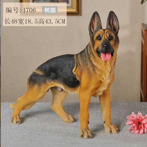 Réaliste berger allemand loup chien Sculpture Animal chien Statue en fibre de verre matériel artificiel pour la décoration extérieure intérieure - Product Image 6