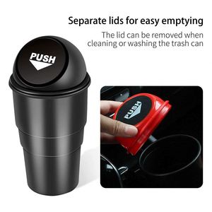 Mini Can Plastic Bags Trash <b>Bin</b> In-Car Cup Holder Storage Box Car Organizer for Gift Promotion - Product Image 3
