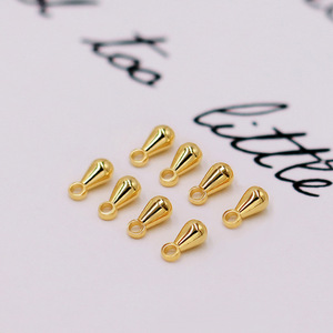 Teardrop Pendant 18K Gold Plated <b>Copper</b> Jewelry Finding For DIY <b>Bracelet</b> Chain Accessory Water Drop Shape 000743 - Product Image 2