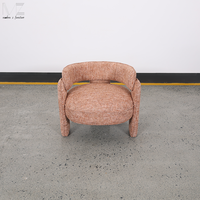 Canapé individuel unique et occasionnel, rembourré en bouclette, luxe moderne, fauteuil d'appoint en velours sherpa pour salon, hôtel