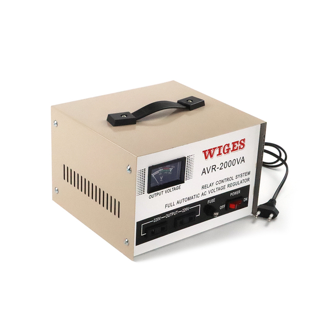 Factory Supply 2kva Single Phase AVR DC Automatic Voltage Stabilizer with Digital Display and PC Material for Home Use