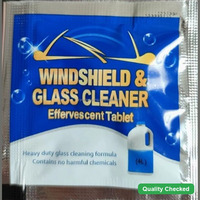 Tablettes effervescentes pour lave-glace - Concentré nettoyant pour vitres de voiture, 1 tablette fait 4L, toutes saisons, 100 tablettes par sachet