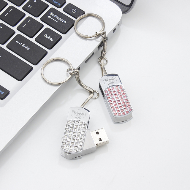For Jaster Jewelry 64GB Pen USB Flash Drive 32GB Crystal Memory USB Stick 8GB 16GB Necklace Pendrive Waterproof Thumb Drive