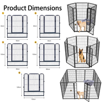 Panneau de clôture pour animaux domestiques ISO CE, sans creuser, à assembler sans outil, avec revêtement en poudre, pour intérieur, extérieur, jardin, montage rapide DIY