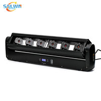 Projecteur laser professionnel à six faisceaux 500mW RGBWA pleine couleur, tête mobile pour scène, performance, bar, club, DMX512
