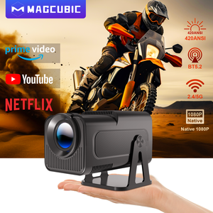 Proyector Magcubic HY320 NTV Certificado por <span class=keywords><strong>Netflix</strong></span>, 4K, 420 ANSI Lúmenes, Tiro Corto, con WiFi6, Sistema Android, Proyector LCD - Product Image 1