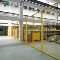 Barrière de sécurité pour atelier, grillage soudé galvanisé et thermolaqué, protection des machines pour équipements industriels