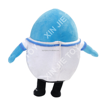 Conception de mascotte personnalisée OEM/ODM, poupée en peluche en forme de goutte d'eau, poupée en peluche douce en forme de goutte d'eau, logo imprimé, poupée en peluche en forme de goutte d'eau
