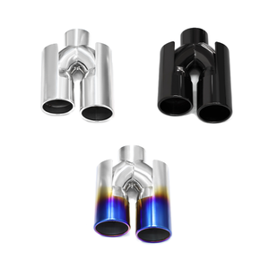 Tuyau d'échappement universel de voiture personnalisé d'usine SYPES Style Y système d'embout d'échappement en acier inoxydable 304 de haute qualité AK/M/AMG embout de silencieux - Product Image 1