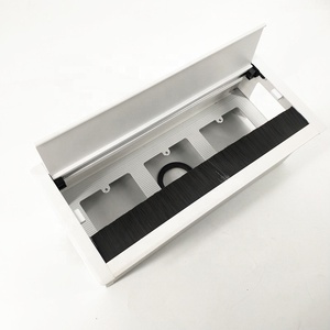 Boîte de gestion des câbles avec cache-trou de prise murale 3*86mm, amortissement du bruit, fermeture douce, <span class=keywords><strong>brosse</strong></span>, pour bureau, table d'ordinateur - Product Image 2