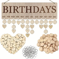 Famille tenture murale en bois famille anniversaire rappel calendrier conseil cadeaux avec bricolage personnalisable en bois anniversaire Tracker Plaque