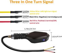 Clignotant de moto RGB à LED séquentiel avec projecteur d'ombre, étanche, pour une sécurité nocturne accrue