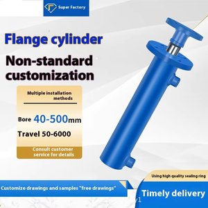 <span class=keywords><strong>Cylindre</strong></span> hydraulique à double effet en <span class=keywords><strong>fonte</strong></span>, sur mesure, 5 et 10 tonnes, avec bride, tige de piston supérieure non standard 63, fourni par les fabricants - Product Image 4