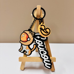 AoSheng Low MOQ Cheap Custom 3D Soft PVC Rubber Keychain Plastic Key Chains Any Shape Customized Design