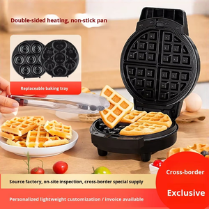 เครื่องทำอาหารเช้าอเนกประสงค์ 3-in-1 พร้อมแผ่นทำอาหารแบบถอดได้ เครื่องทำวาฟเฟิล เครื่องทำแพน<span class=keywords><strong>เค้ก</strong></span> เครื่องทำโดนัท แม่พิมพ์ลายการ์ตูน ร้อนเร็ว - Product Image 2