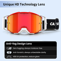 Masque de motocross à dégagement rapide avec vision large, système de déchirement laminé, anti-UV, pour moto tout-terrain