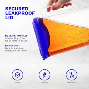 Bình nước container với nắp không bị rò rỉ <span class=keywords><strong>BPA</strong></span> miễn phí nhựa Iced trà nước trái cây sữa nước giải khát bình tủ lạnh Bình Bình - Product Image 3