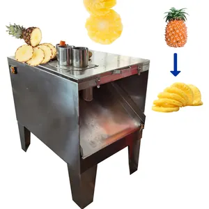 Automatische Roestvrijstalen Fruitsnijmachines Snijmachine Vegetales Industriële Ananas Chips Maken Machine