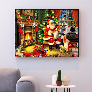 Bộ dụng cụ thêu chữ thập bán buôn Tranh thêu Giáng sinh Trang trí nhà cửa Tranh khảm Dropshipping Thêu chữ thập tự làm 30*40CM Làm thủ công - Product Image 2