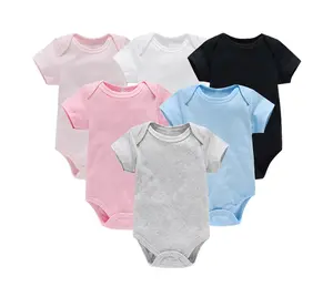 Wholesales Newborn Baby Onesie 100% Polyester Blank Baby Clothes Support Customization New Born Toddler Sublimation Baby Romper