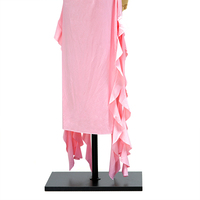 Robe longue élégante personnalisée à volants, sexy, à bretelles, sans manches, froncée, pour soirées et fêtes, tenue de club dos nu pour femme