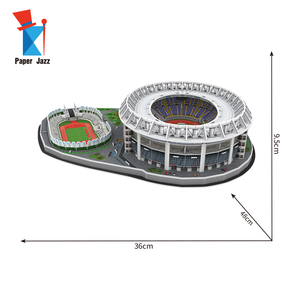 Nhà máy trực tiếp bán tùy chỉnh <span class=keywords><strong>3D</strong></span> giấy mô hình đồ chơi nổi tiếng thế giới xây dựng sân vận động bóng đá câu đố - Product Image 4