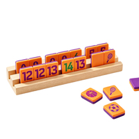 Jeu de cartes Rummy à double couche avec numéros, imprimé sur le thème de la crème glacée, en acrylique, jeu de société Rummy Cube, souvenir de fête de naissance, cadeau