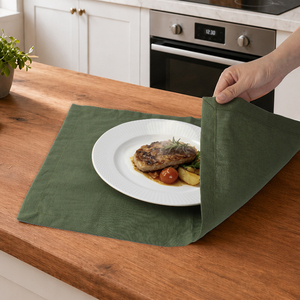 Mantel de <span class=keywords><strong>Lino</strong></span> Natural Tejido Antideslizante y Duradero para Hogar y Restaurantes Comerciales, Mantel Individual de Tela - Product Image 4