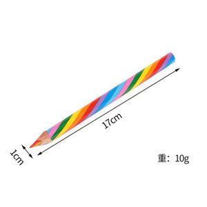 Kit de crayons magiques en bois multicolores Jumbo pour enfants, arc-en-ciel, non toxique, 17,6 cm, dessin, école, peinture - Product Image 3