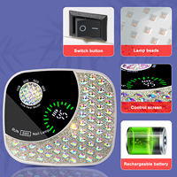 Lampe à ongles transfrontalière à strass, forme carrée, UV/LED, séchage rapide, 268W haute puissance, modèle SUN-S60 pour les ongles